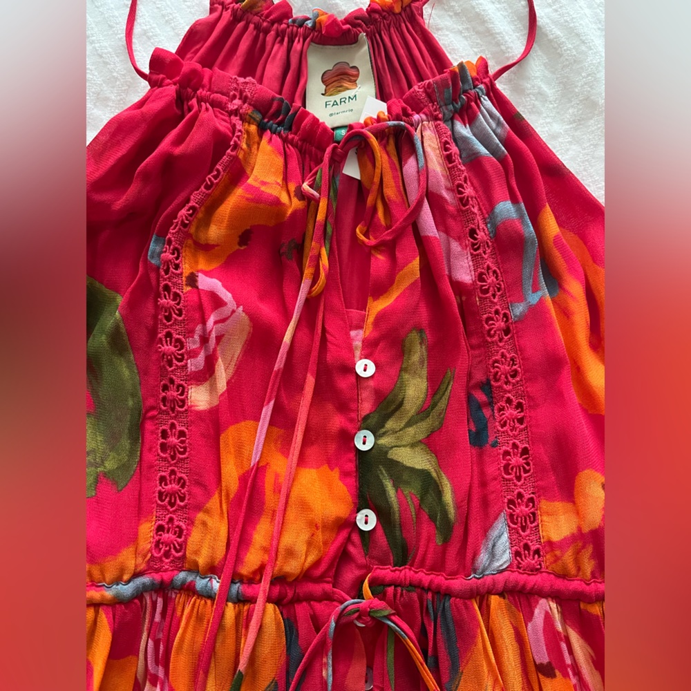 FARM Rio Red Tiered Ruffled Sundress - Picture 4 of 6
